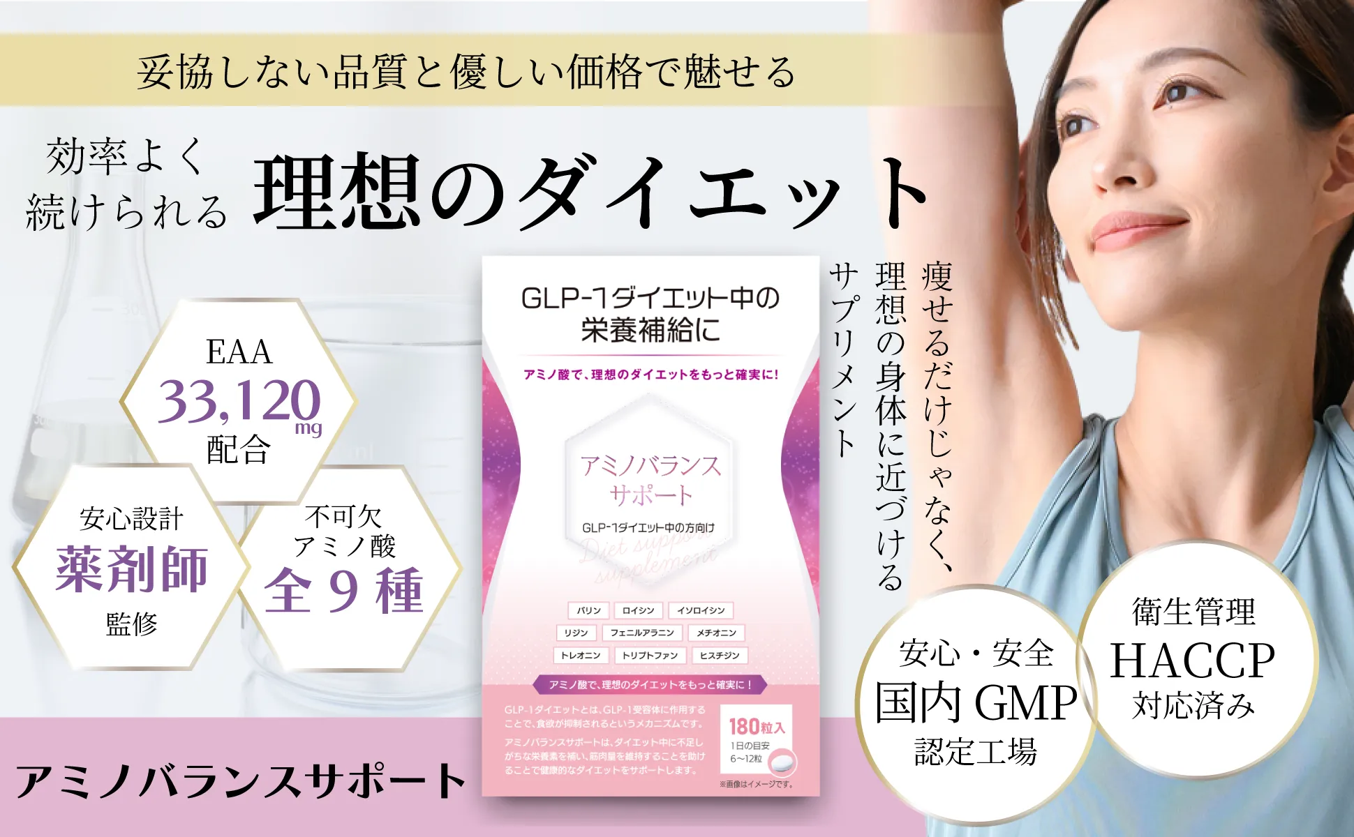 アミノバランスサポートのアマゾンAプラス用イラスト