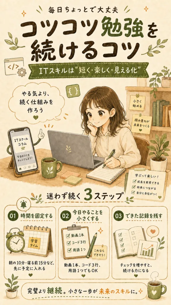 コツコツ勉強するコツ
